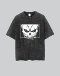 Dark graphic techwear t-shirt with an abstract futuristic print and relaxed urban streetwear silhouette, Clotechnow series 111 — view 1