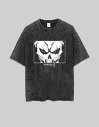 Dark graphic techwear t-shirt with an abstract futuristic print and relaxed urban streetwear silhouette, Clotechnow series 111 — view 1