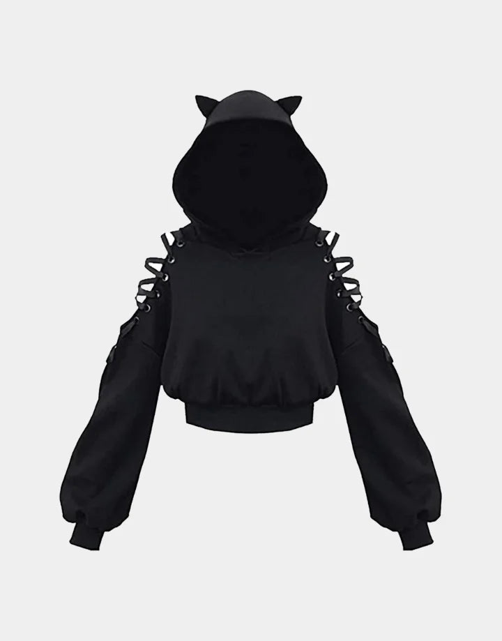 Dark graphic techwear t-shirt with an abstract futuristic print and relaxed urban streetwear silhouette, Clotechnow series 062 — view 1
