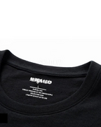 Dark graphic techwear t-shirt with an abstract futuristic print and relaxed urban streetwear silhouette, Clotechnow series 097 — view 12