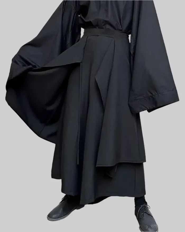 Obsidian Fold Hakama Pants — product view 1
