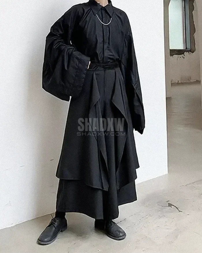 Obsidian Fold Hakama Pants — product view 4