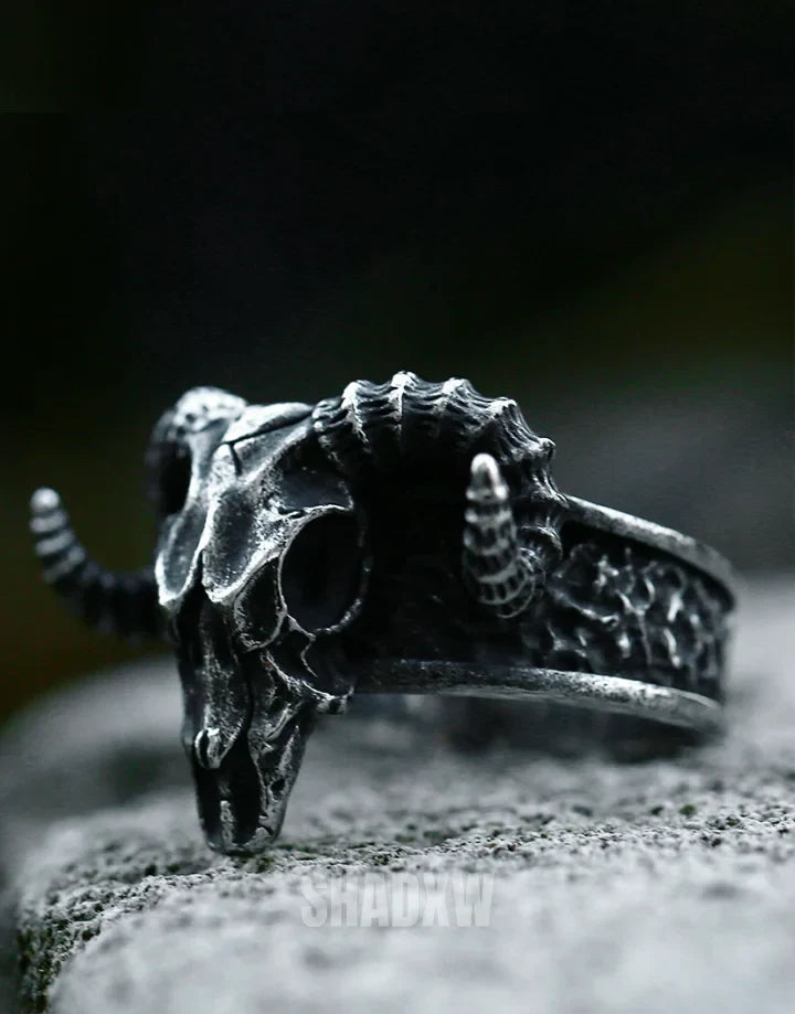 Ram Relic Skull Ring — product view 2