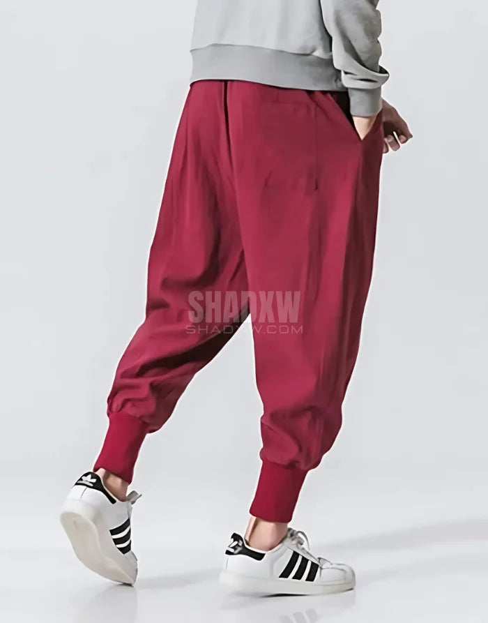 Crimson Fold Hakama Pants — product view 3