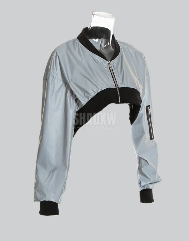 Dark graphic techwear t-shirt with an abstract futuristic print and relaxed urban streetwear silhouette, Clotechnow series 085 — view 4