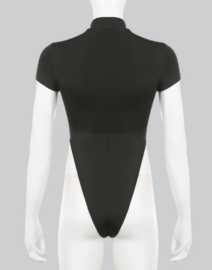 Dark graphic techwear t-shirt with an abstract futuristic print and relaxed urban streetwear silhouette, Clotechnow series 064 — view 11
