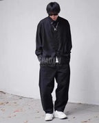 Dark graphic techwear t-shirt with an abstract futuristic print and relaxed urban streetwear silhouette, Clotechnow series 094 — view 10