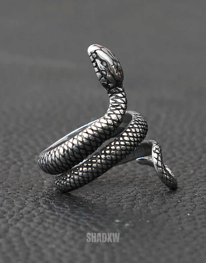 Silver Serpent Ring — product view 3