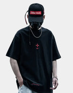 Shooting-style techwear shirt with subtle embroidered emblem, clean shoulder line and minimalist aesthetic available in multiple colorways — view 1