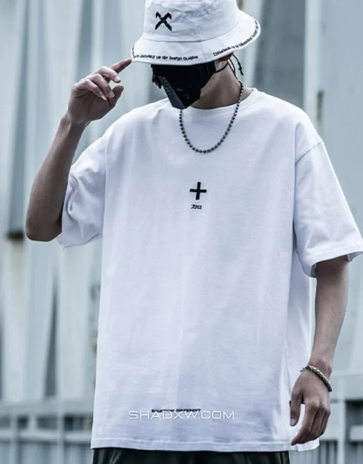 Shooting-style techwear shirt with subtle embroidered emblem, clean shoulder line and minimalist aesthetic available in multiple colorways — view 8