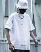 Shooting-style techwear shirt with subtle embroidered emblem, clean shoulder line and minimalist aesthetic available in multiple colorways — view 9