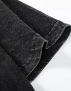 Regular-fit charcoal techwear t-shirt with geometric city grid print and contrast shoulder panels for urban styling — view 4