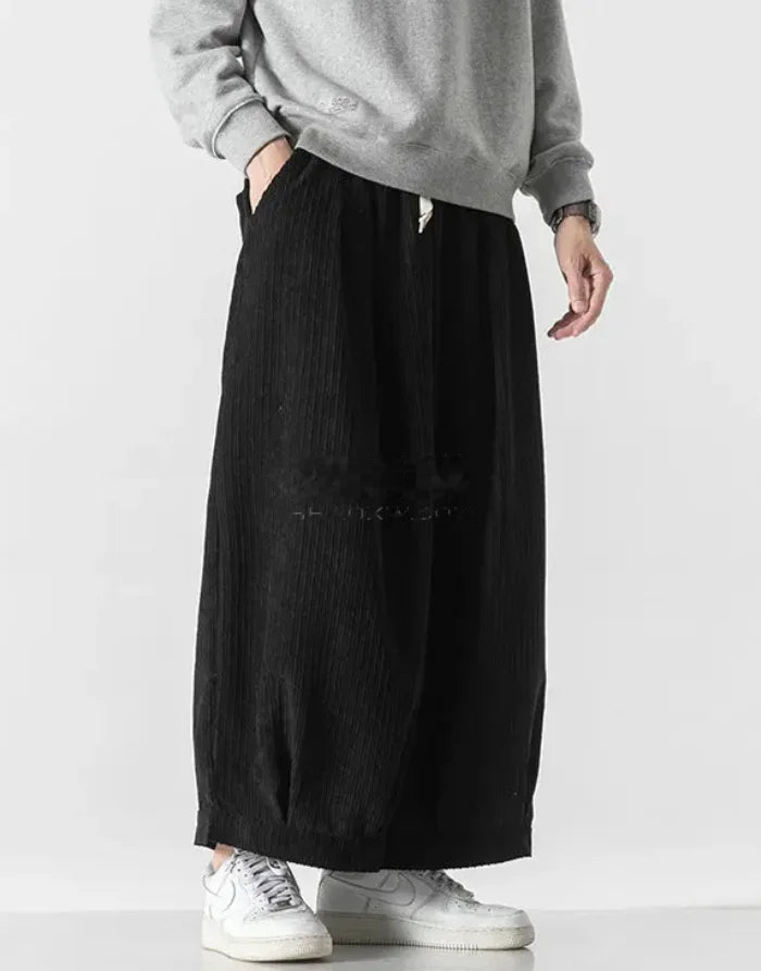 Cord Texture Hakama Pants — product view 4