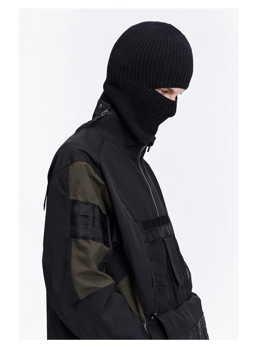 A man wearing The 0107 Urban Waterproof Jumper By Clotechnow - Techwear Shop