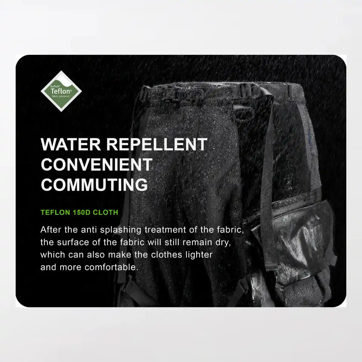 Details of the Aventura Waterproof Techwear Pants - Clotechnow