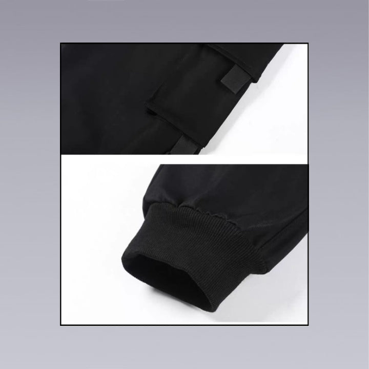 Elvvie -The A-X11 TECHWEAR/STREETWEAR PANTS have a 3D cut pocket for things you need on the go and elastic waistbands to keep them in place. They are comfortable, wear resistant, and wrinkle resistant too!