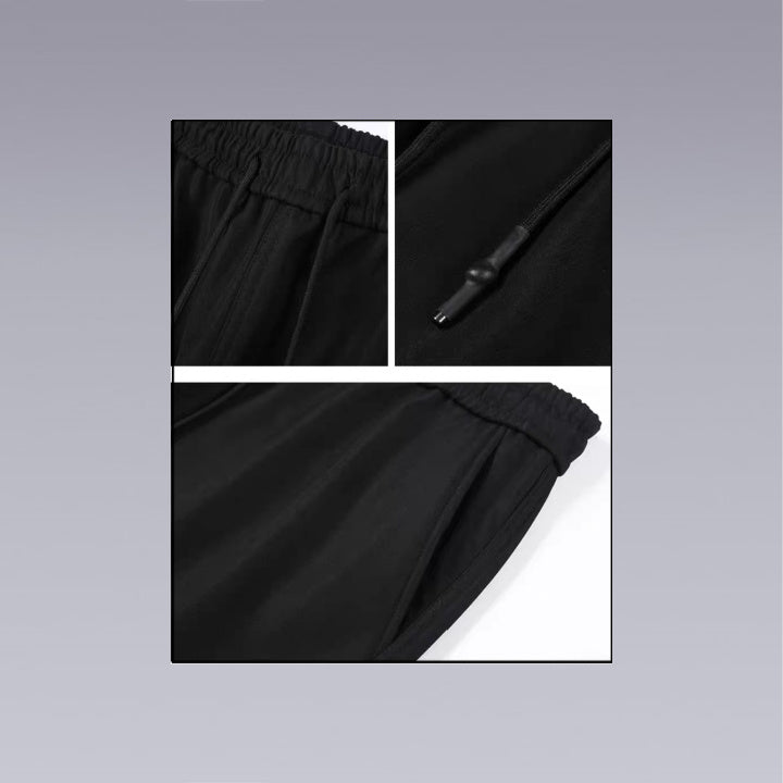 Elvvie -The A-X11 TECHWEAR/STREETWEAR PANTS have a 3D cut pocket for things you need on the go and elastic waistbands to keep them in place. They are comfortable, wear resistant, and wrinkle resistant too!