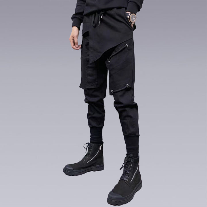 Elvvie -The X-21 V2 Street Techwear Pants have an elastic drawstring on the waistband, which makes for easy wear and breathable fabric that is designed with a fashionable pocket design. The three dimensionality of the pants was created lovingly by skilled artisans who take pride in each detail they produce. Whether you want to go out for strolls or stay at home, these are versatile and comfortable from every perspective.