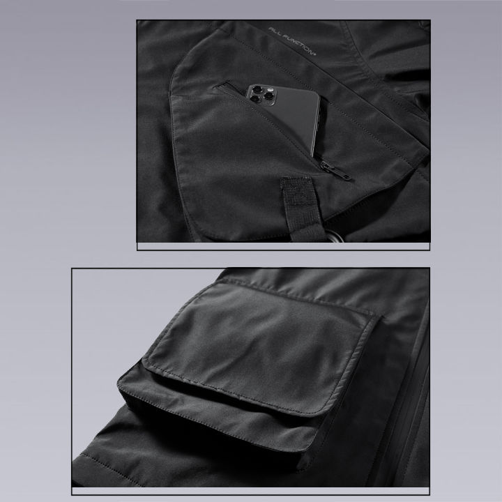 Techwear, cyberpunk jacket pockets