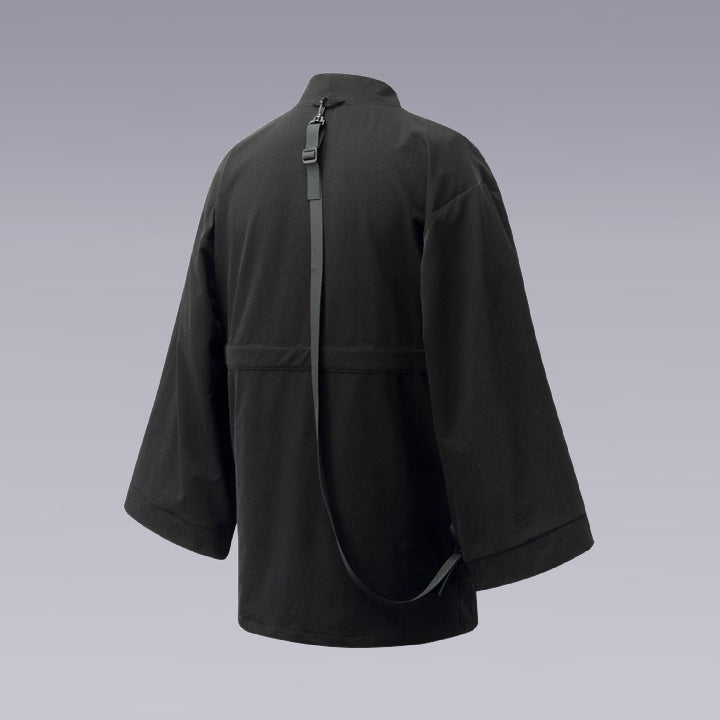 The back of the Techwear Ninja Black Kimono shot