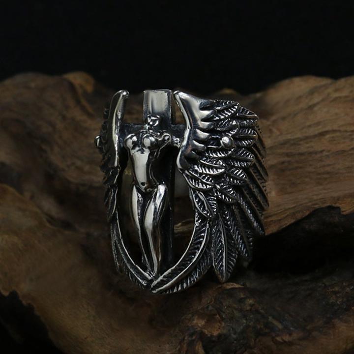 PURE SILVER ANGEL RING - Clotechnow