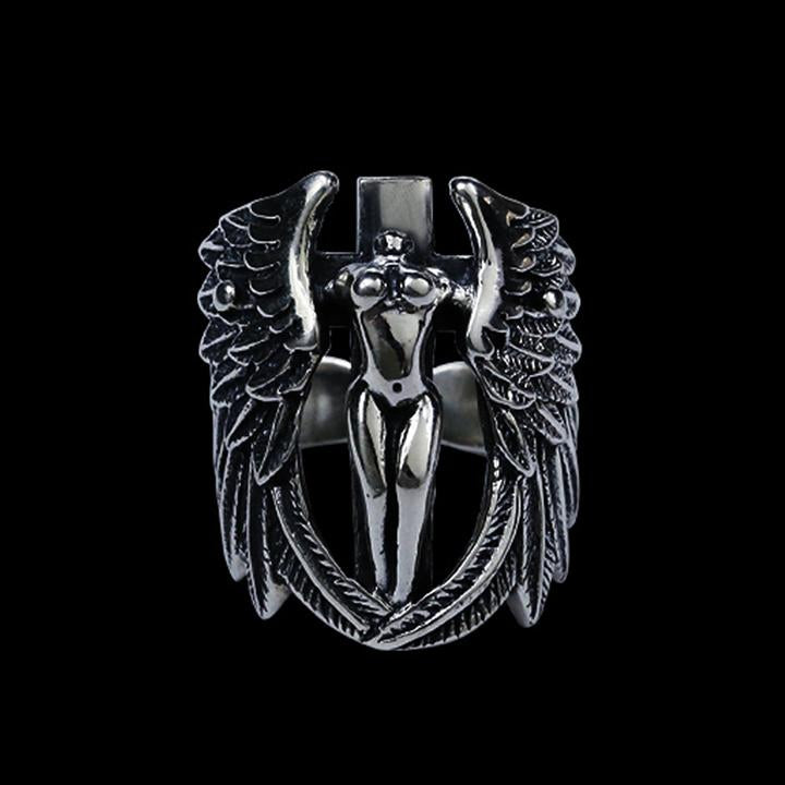 PURE SILVER ANGEL RING - Clotechnow