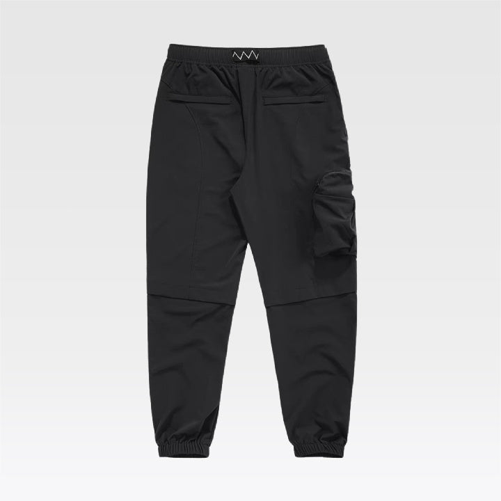 These athletic-inspired pants are constructed with an elastic waistband for comfort and freedom of movement and a flat seamed, articulated fit for a flattering, feminine look. A secret zip pocket offers extra storage, the polyester fabric is breathable and moisture-wicking, and it dries quickly when wet.