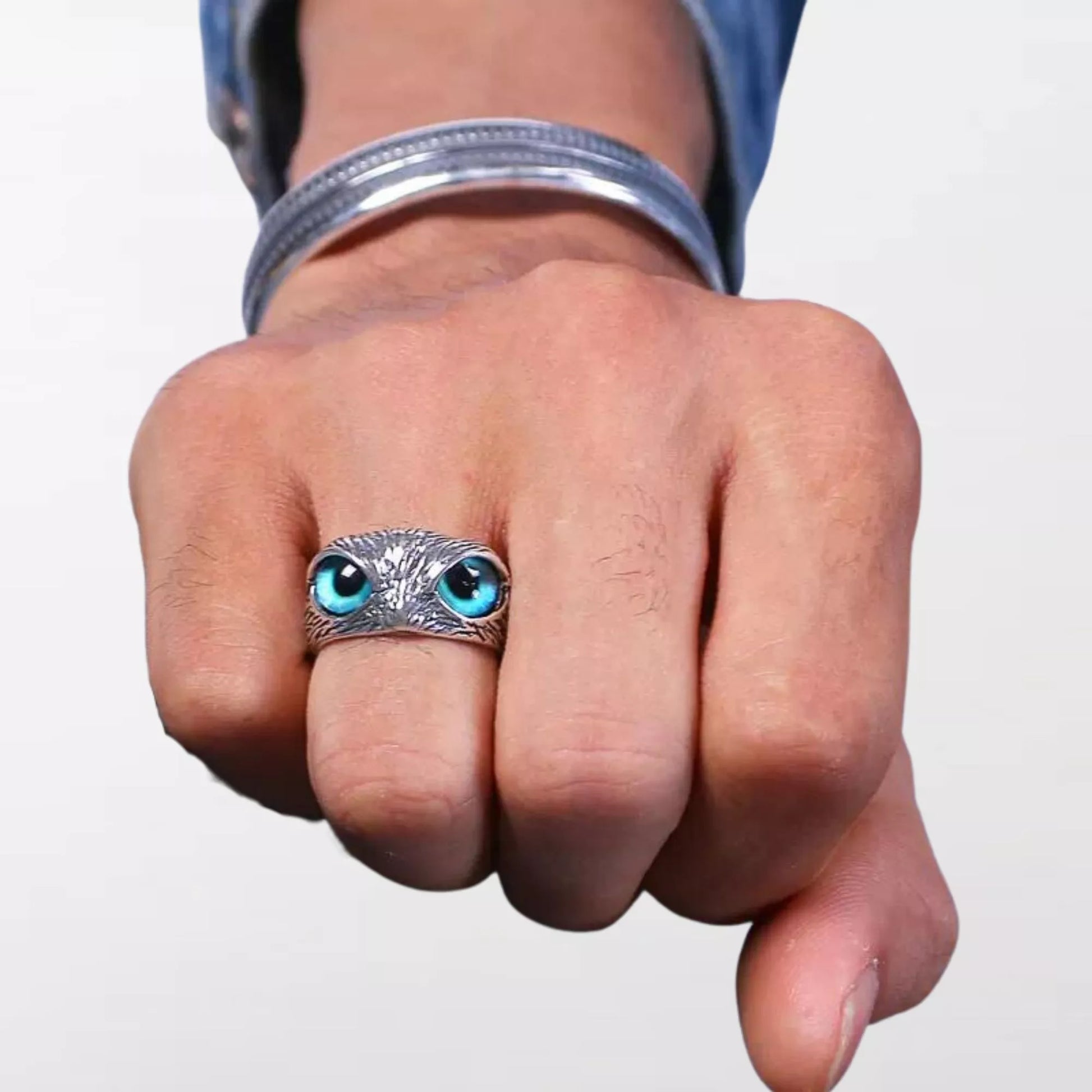 Silver Sterling Owl Ring By Clotechnow