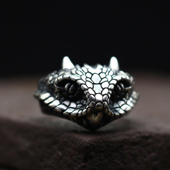 OPHIDIAN PURE SILVER RING - Clotechnow