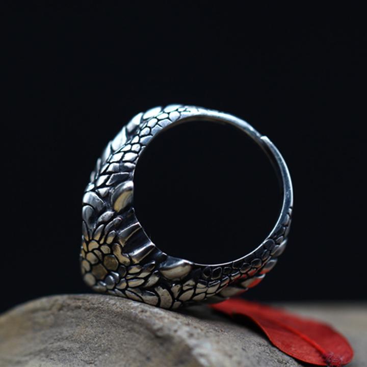 OPHIDIAN PURE SILVER RING - Clotechnow