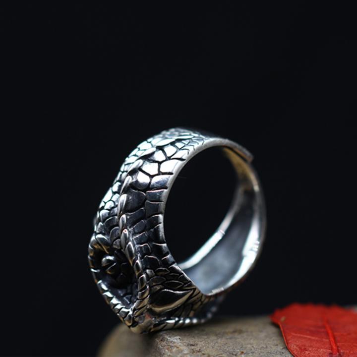 OPHIDIAN PURE SILVER RING - Clotechnow