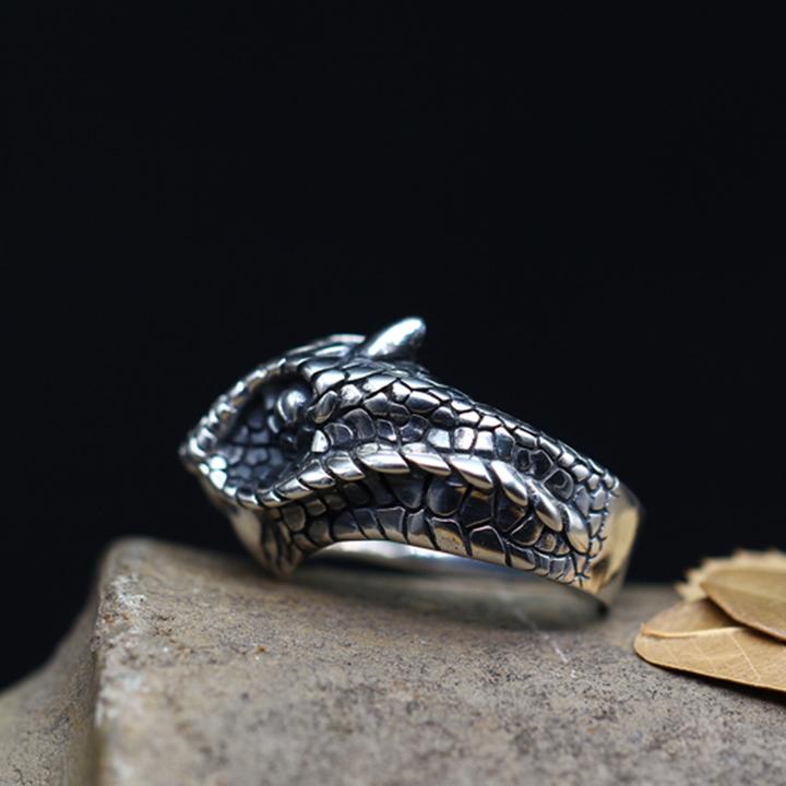 OPHIDIAN PURE SILVER RING - Clotechnow