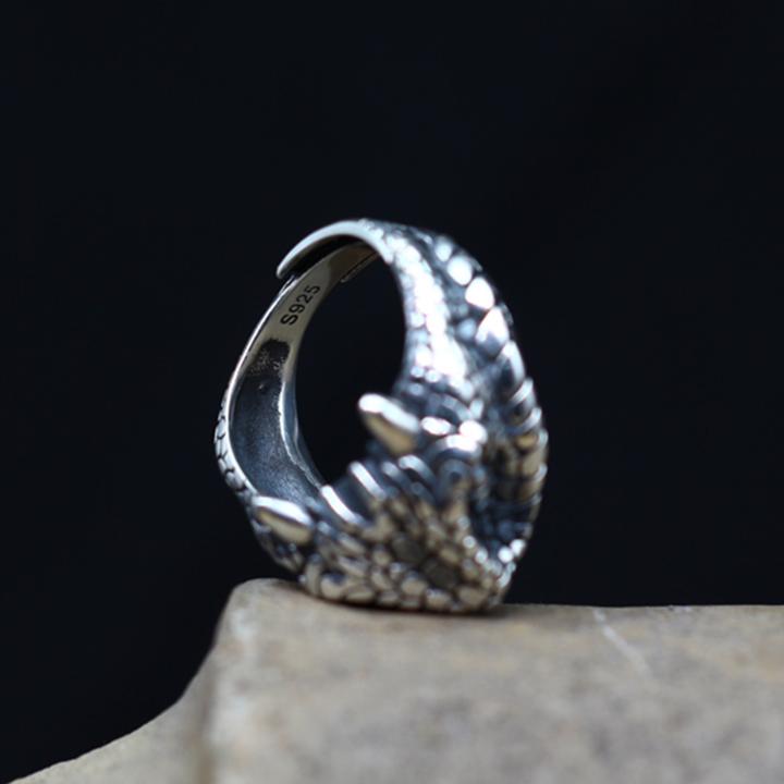 OPHIDIAN PURE SILVER RING - Clotechnow