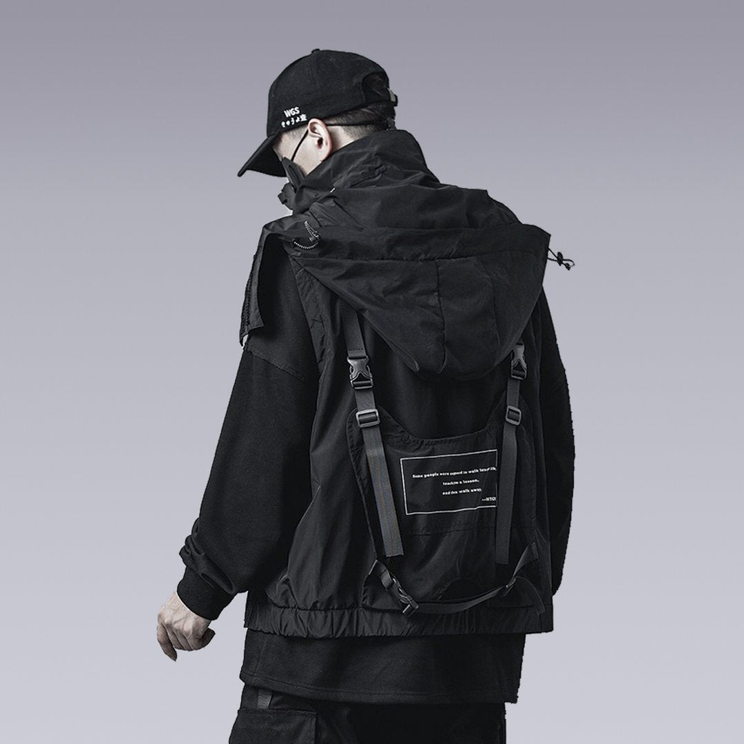 HOODED FUNCTIONAL TECHWEAR VEST - Clotechnow