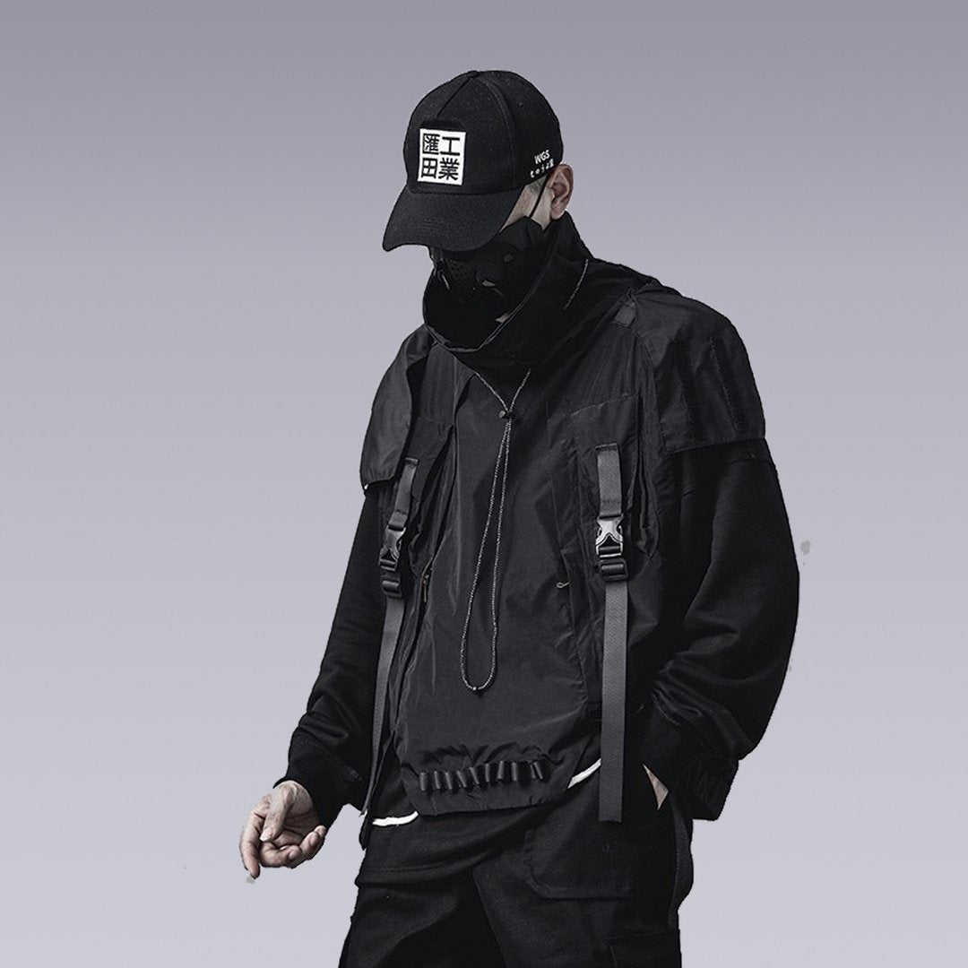 HOODED FUNCTIONAL TECHWEAR VEST - Clotechnow