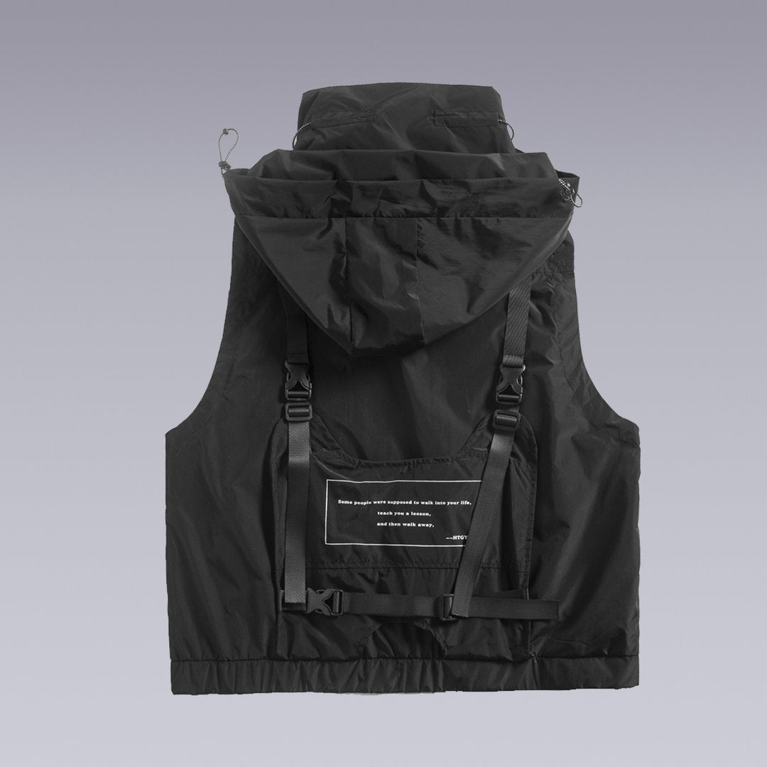 HOODED FUNCTIONAL TECHWEAR VEST - Clotechnow